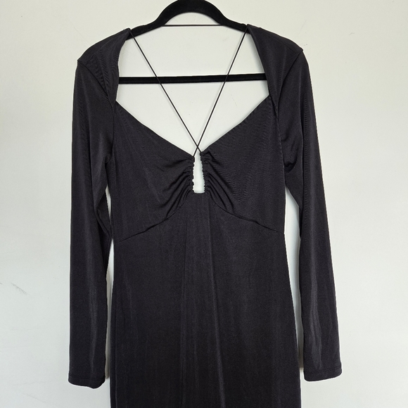 Jason Wu Black Maxi Dress Women's L Cocktail Dark-Feminine Semi-Formal Evening - Picture 5 of 13